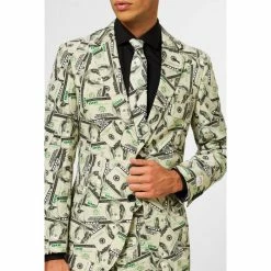 OppoSuits Cashanova $100 Bill Bank Notes Patterned Men's Suit Suits & Blazers