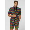 OppoSuits Suits & Blazers Wild Rainbow Short Pride Summer Suit