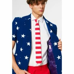 OppoSuits Stars And Stripes USA Flag Independence Day Men's Summer Suit 4th July