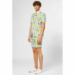 OppoSuits Suits & Blazers Cool Cones Ice Cream Print Summer Suit