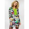 OppoSuits Miss Testival Women's Retro Patterned Suit