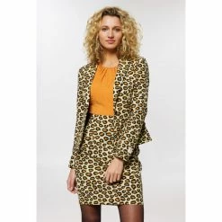 OppoSuits Suits & Blazers Lady Jag Women's Leopard Patterned Suit