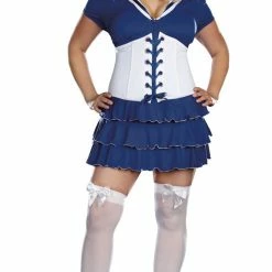 Dreamgirl Women's Plus Size She's On Sail Sailor Costume