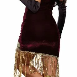 Dreamgirl Women's Sophisticated Lady Sequin Velvet Flapper Dress Costume Costumes