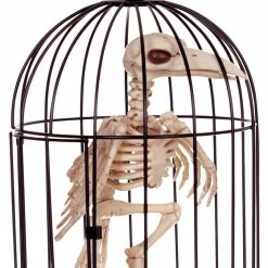 Seasons USA Skeleton Crow In Cage Prop